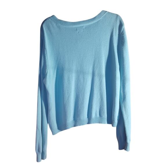 Vintage VanHeusen 100% Cotton Sage Green Cardigan Ruffle Front Women's XXL - Picture 2 of 7